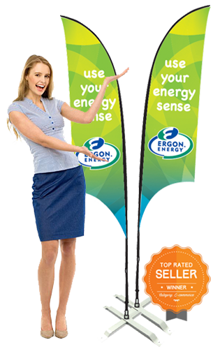 Advertising Flag Front Banner Business Sign Retail Store Ice Cream Banner Vinyl Weatherproof 24x60 lb 